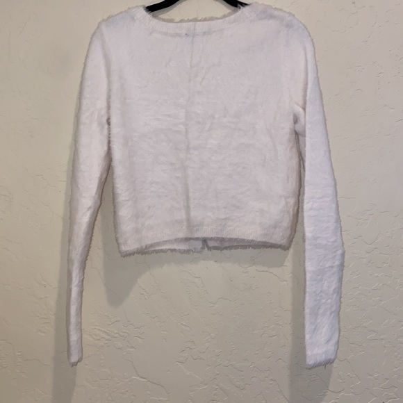 Victoria Secret Fuzzy Gem Button Cropped Cardigan - Picture 4 of 5